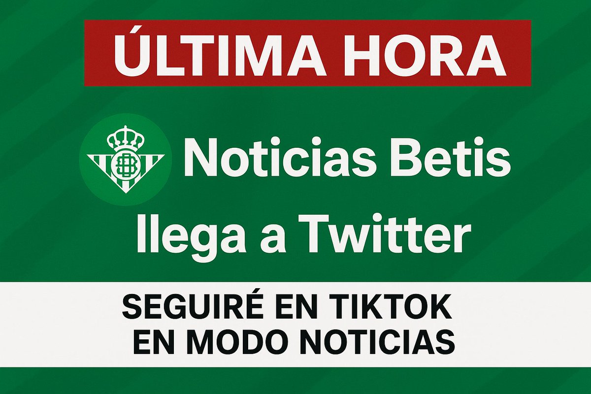 Noticias_Beti's tweet photo. Sígueme para saber la actualidad del Betis ✅ https://t.co/styOLGtpRX