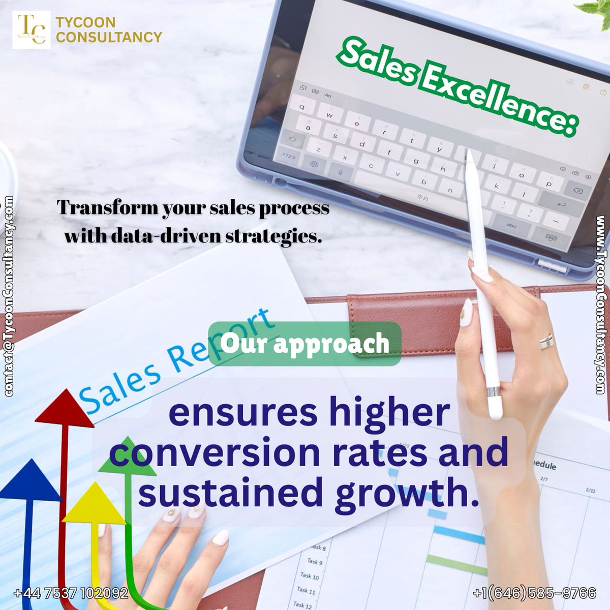 TycoonUSA's tweet photo. Transform sales with data-driven strategies. 📊
Higher conversions. 🚀 Sustained growth. 💼
That’s sales excellence with Tycoon Consultancy.
🌐 https://t.co/p595CyNIWl
📞 +44 7537 102092 | +1 (646) 585-9766 https://t.co/O86NbdDUMp