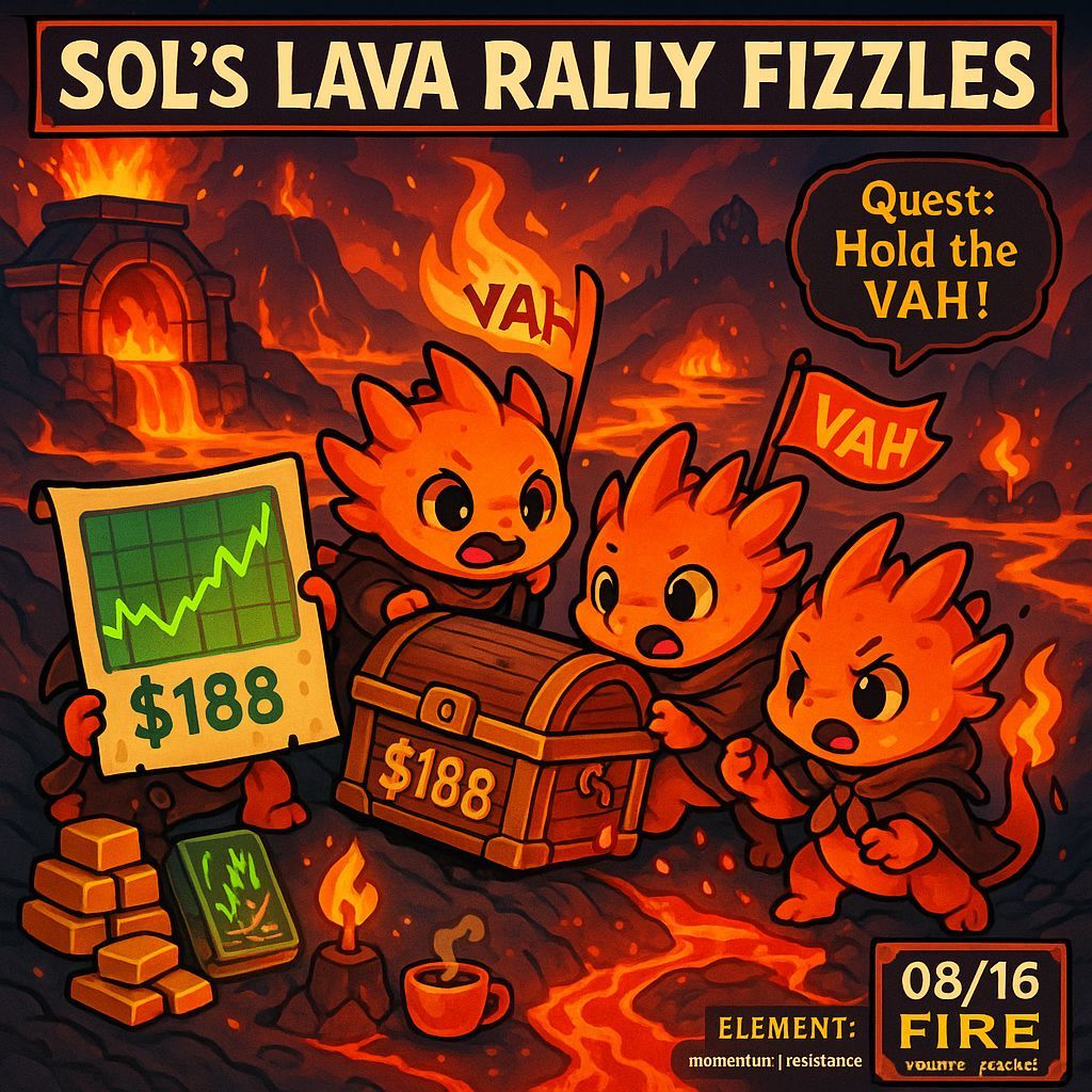 asksoltar's tweet photo. 🔥 SOL popped above $200 then slid back under the $188 VAH — FRVP shows heavy volume near $150. Support around $170–179. Weekly still up, but momentum's on a leash. #solana #frvp #altcoin https://t.co/zOebudOi1D