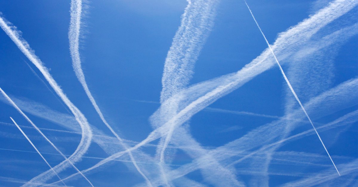 I've learned to predict the weather. 
When you see clouds forming straight lines and grids, 
the next day will be gray and the rain will be toxic...