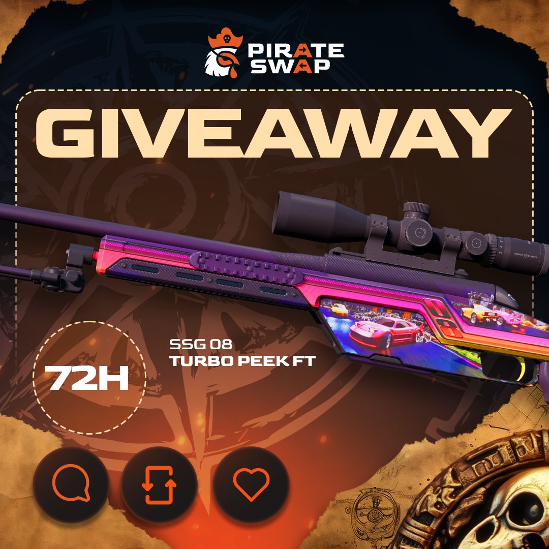 pirateswap_official (@pirateswapcom) on Twitter photo 💰GIVEAWAY ALERT💰
To enter:
✅LIKE 3 LAST POSTS
✅Repost
✅Follow us <a href="/pirateswapcom/">pirateswap_official</a>
🍀Good Luck!
⏰Ends in 72 HOURS!
#CS2 #CS2Giveaway #csgo #giveaways 💰GIVEAWAY ALERT💰
To enter:
✅LIKE 3 LAST POSTS
✅Repost
✅Follow us <a href="/pirateswapcom/">pirateswap_official</a>
🍀Good Luck!
⏰Ends in 72 HOURS!
#CS2 #CS2Giveaway #csgo #giveaways