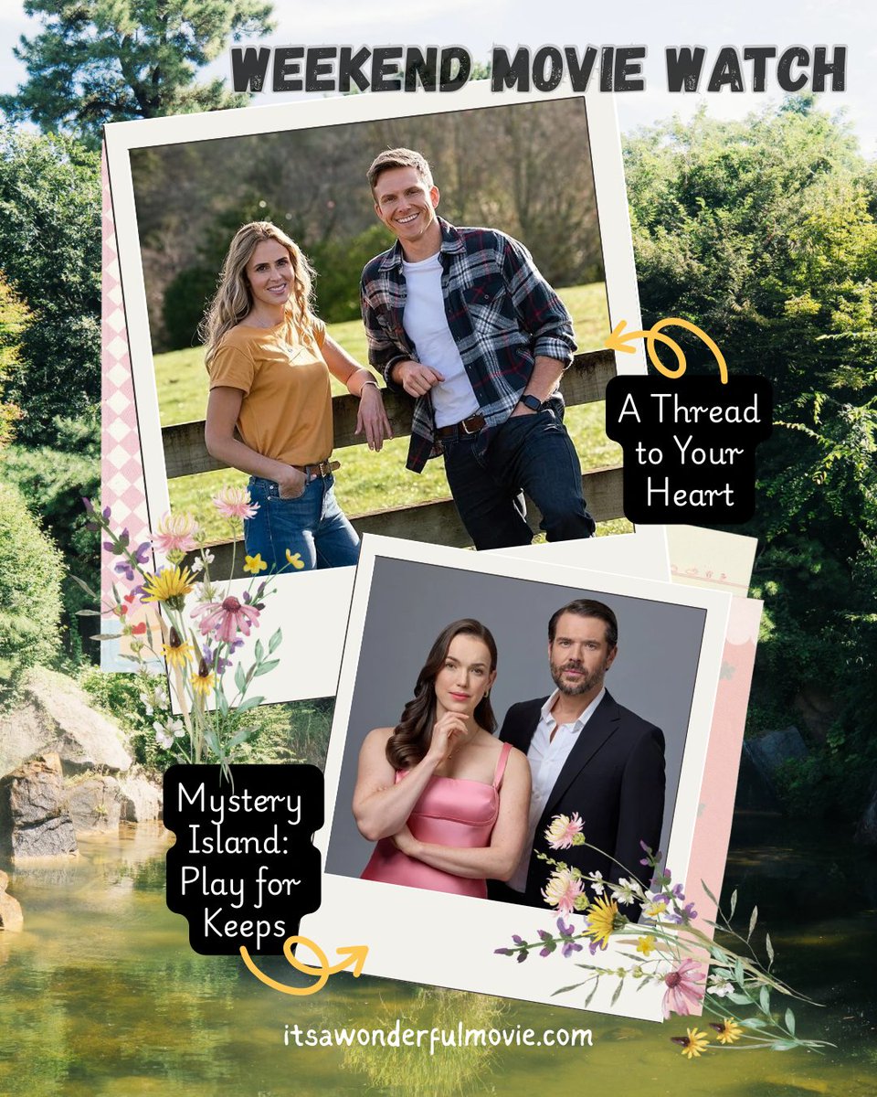 awonderfulmovie's tweet photo. Your Cozy Weekend ☀️
Summer Movie Guide: 🎬
From the Heart ❤️ 
to the Island 🌴
&amp; Mystery Buzz! 🔎

See details here: 👇👇
https://t.co/mr6kKQSFiB
#AThreadToYourHeart #mysteryisland #greatamericanfamily https://t.co/3Ip4lRj0Gs