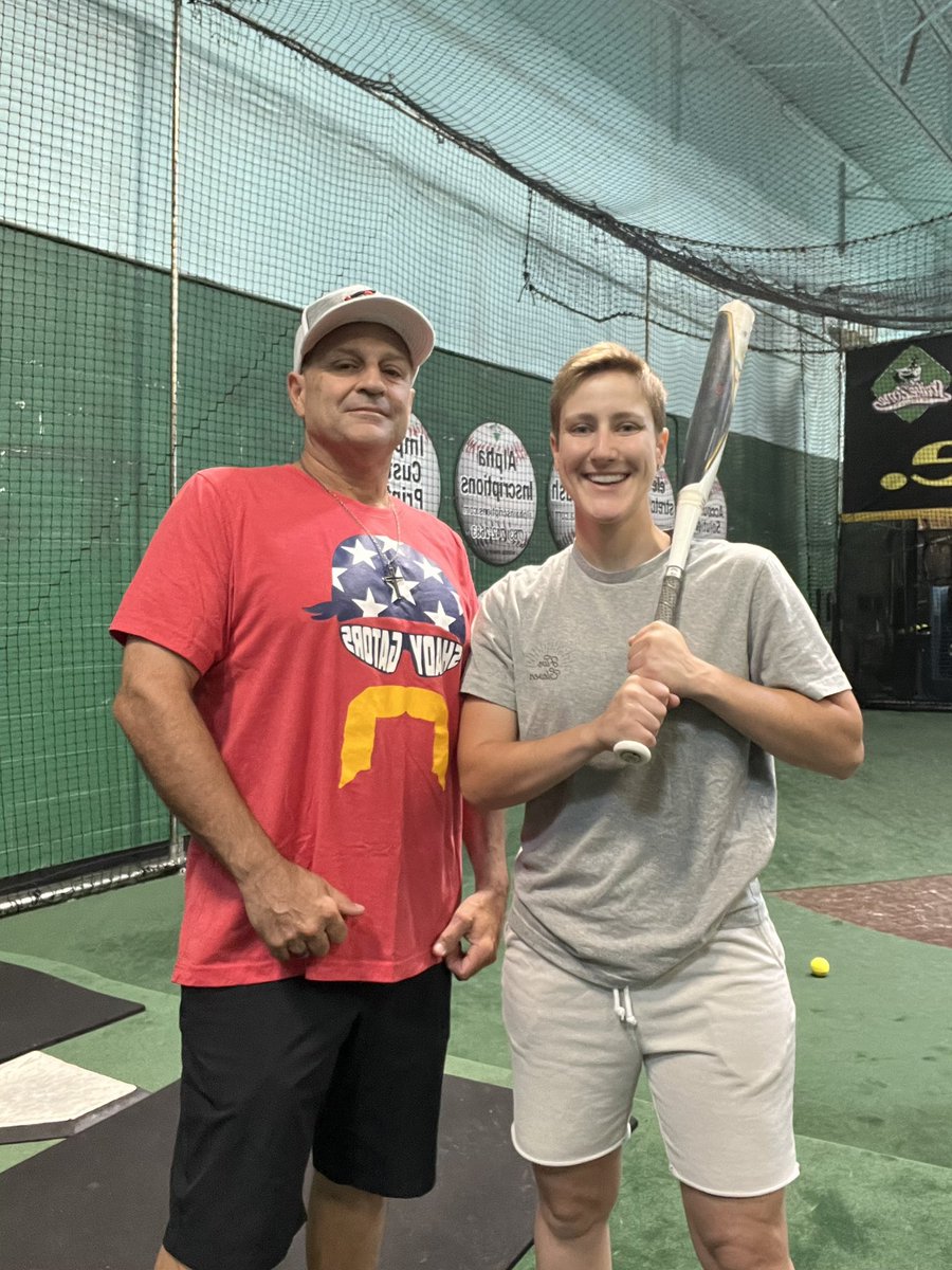 Coaching Nia for a slow pitch game today. <a href="/StrikeZoneOmaha/">Strike Zone</a>