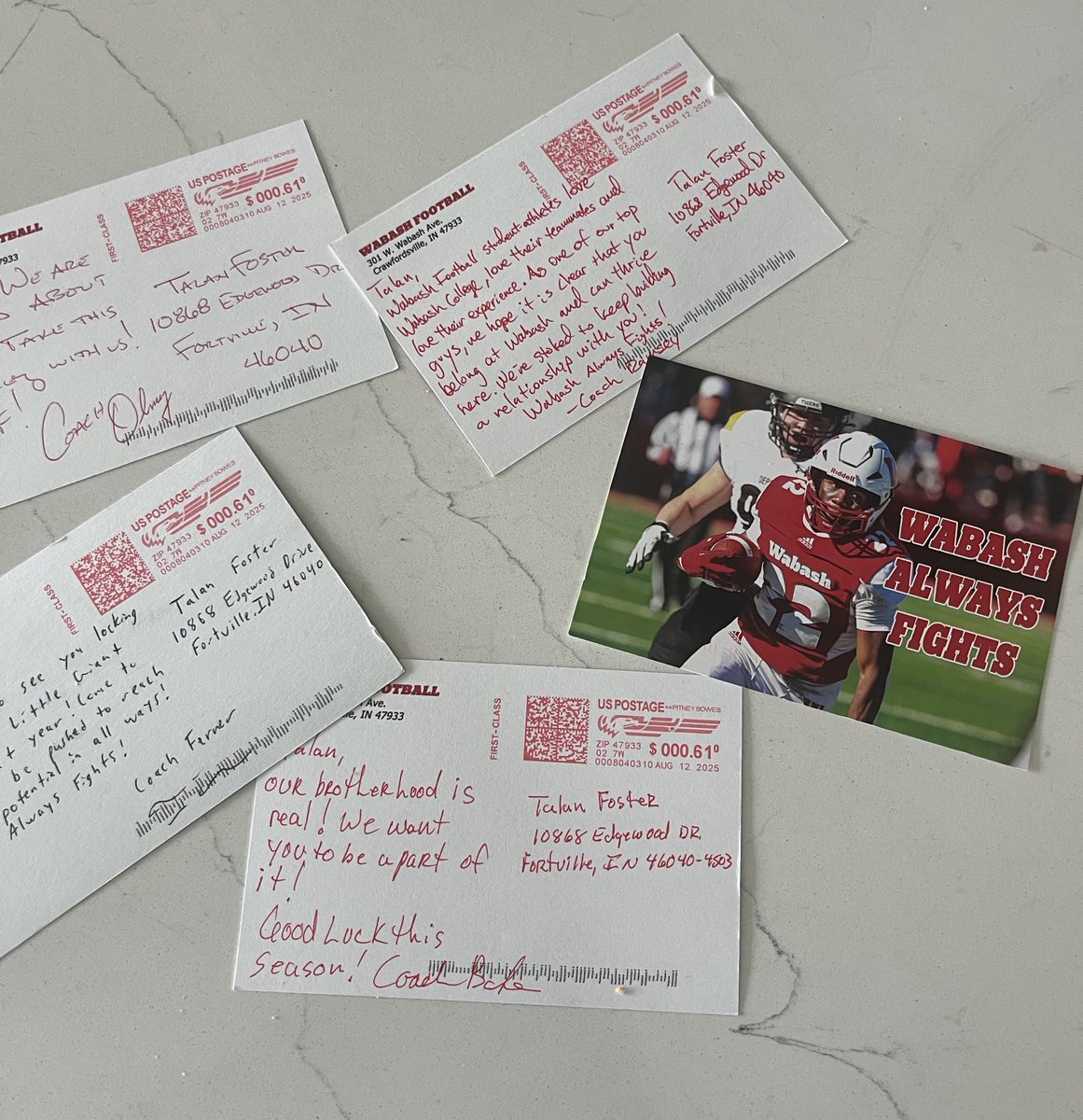 Marlo “Talan” Foster 🔥 (@tfreezy1016) on Twitter photo Thank you to <a href="/coachcjr/">CJ Ramsey</a> and the <a href="/WabashFB/">Wabash College Football</a> staff for the hand written mail! As week #1 approaches of my Sr. Season, I’m truly grateful to be receiving things like this. Work works! Let’s goooooo!!!! <a href="/CoachMillz_/">Millz2BeMade Training</a> <a href="/IndianaPreps/">Indiana Preps</a> <a href="/PrepRedzoneIN/">Prep Redzone Indiana</a> <a href="/FFBallAllDay/">Sam Erman</a> <a href="/CoachEBishop/">Ethan Bishop</a> Thank you to <a href="/coachcjr/">CJ Ramsey</a> and the <a href="/WabashFB/">Wabash College Football</a> staff for the hand written mail! As week #1 approaches of my Sr. Season, I’m truly grateful to be receiving things like this. Work works! Let’s goooooo!!!! <a href="/CoachMillz_/">Millz2BeMade Training</a> <a href="/IndianaPreps/">Indiana Preps</a> <a href="/PrepRedzoneIN/">Prep Redzone Indiana</a> <a href="/FFBallAllDay/">Sam Erman</a> <a href="/CoachEBishop/">Ethan Bishop</a>