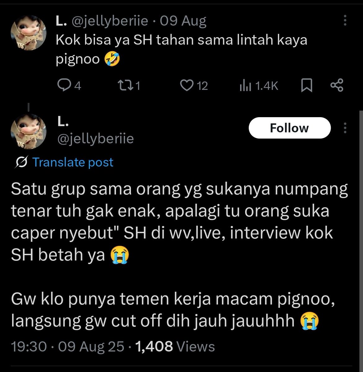 Sunooprotectid's tweet photo. ‼️‼️𝗥𝗘𝗣𝗢𝗥𝗧 𝗔𝗡𝗗 𝗕𝗟𝗢𝗖𝗞 ‼️‼️
1️⃣ Tutur kekerasan
- Penghasutan kekerasan
2️⃣ Kebencian
- Referensi Kebencian
3️⃣ Spam

🐧STAN
Akun: https://t.co/pbq79K5nPG

This account throwing insult, slur, and derogatory remarks towards 🦊 https://t.co/FUmryO43D9