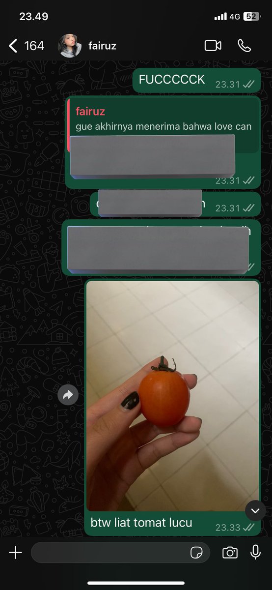 's tweet image. i was ranting about my personal life to fai, but then got distracted by a tomato pic in my gallery