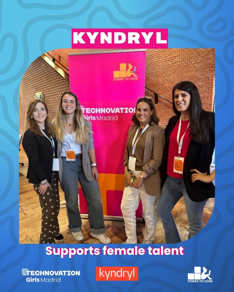 TechnovationMad's tweet image. 💡Building a more inclusive tech future, together!
@Kyndryl Spain supported the Technovation Girls Madrid 2025 Regional Final, held in May with @empowertocode
A powerful day celebrating the girls shaping tomorrow’s digital world 🚀
#TechnovationGirlsMadrid #PowerToCode #Kyndryl