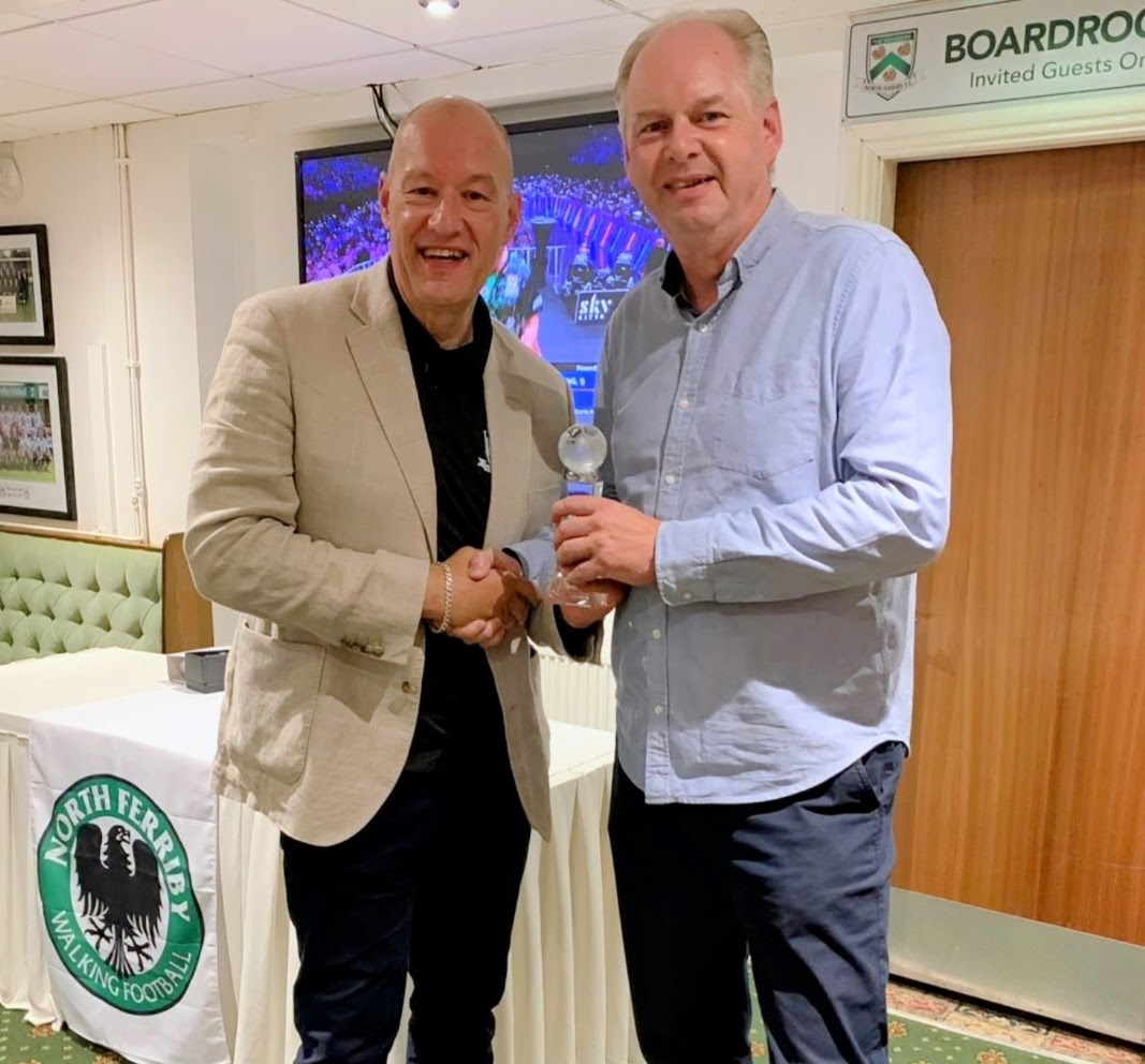 Many congratulations to Dave Plowright, who won the <a href="/WalkingFerriby/">North Ferriby Walking Football</a> Clubman of the Year 2024-2025. The award was presented to Dave (right) by club secretary Mark Leighton. Thanks to all who attended and to North Ferriby F.C. <a href="/northferribyfc/">Tony</a> for hosting the event🏆