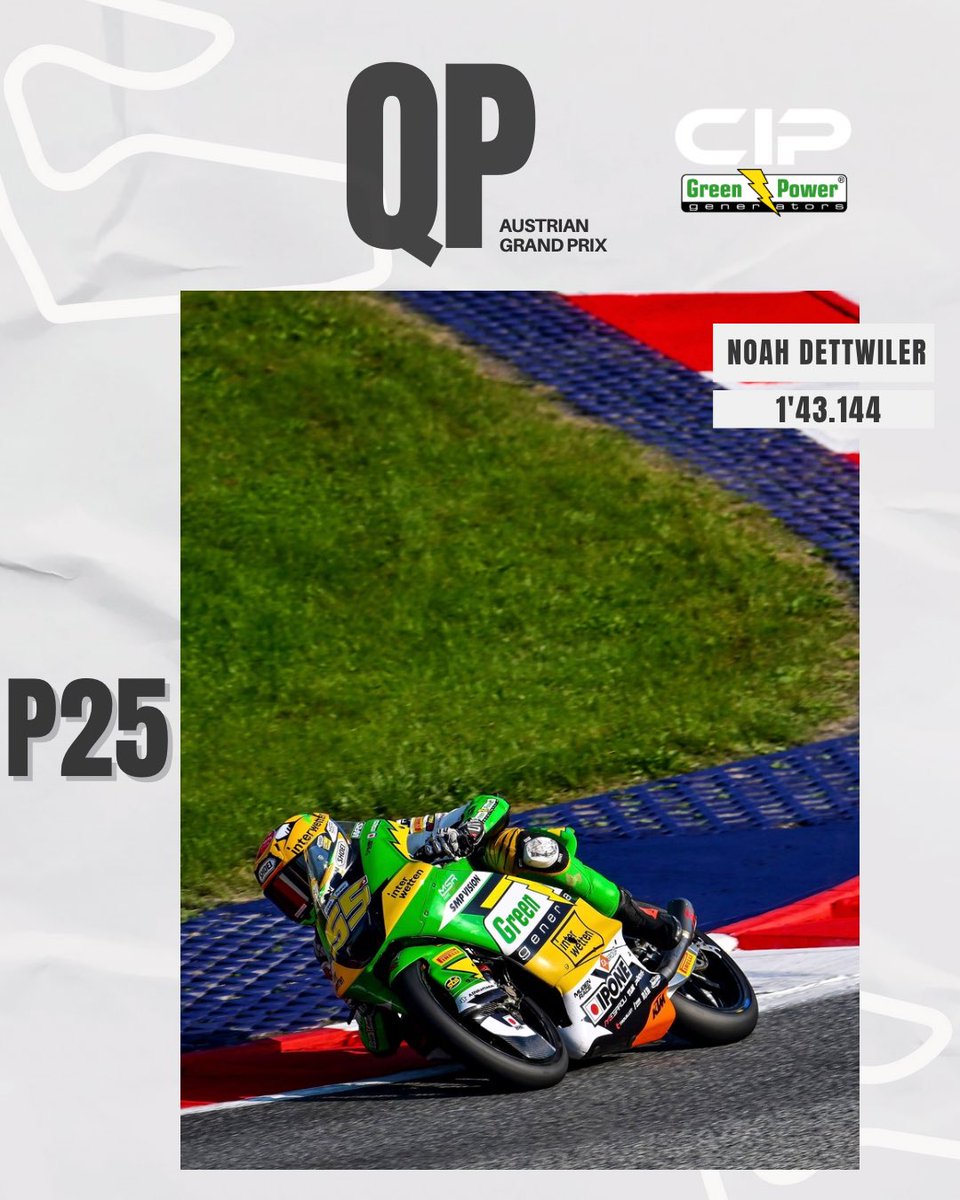 Starting grid for tomorrow 💪

#AustrianGP🇦🇹 #Moto3 #Racing #EAgroup #TLMoleodinamica #GoAhead #SBSbrakes #ScottOgden #SO19 #NoahDettwiler #ND55 #CIPGreenPower