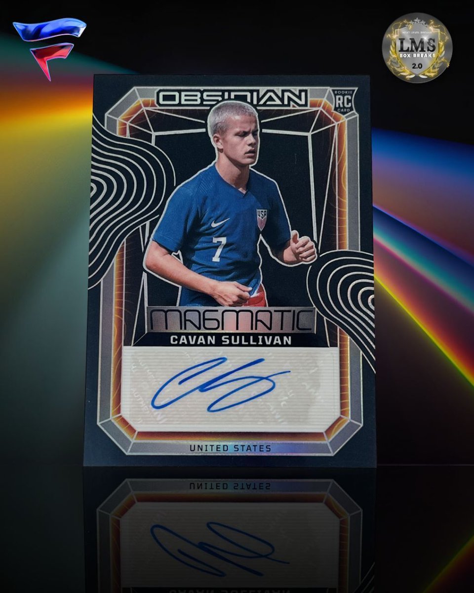 🔥 MAGMATIC HEAT ALERT! 🔥
Pulled this Cavan Sullivan Obsidian Magmatic Rookie Auto — the future star of US Soccer! 🇺🇸⚽

✨ Rookie Card (RC)
✨ Bold on-card auto
✨ From the stunning Obsidian Soccer set

This one’s a must-have for any soccer collector chasing the next big thing!