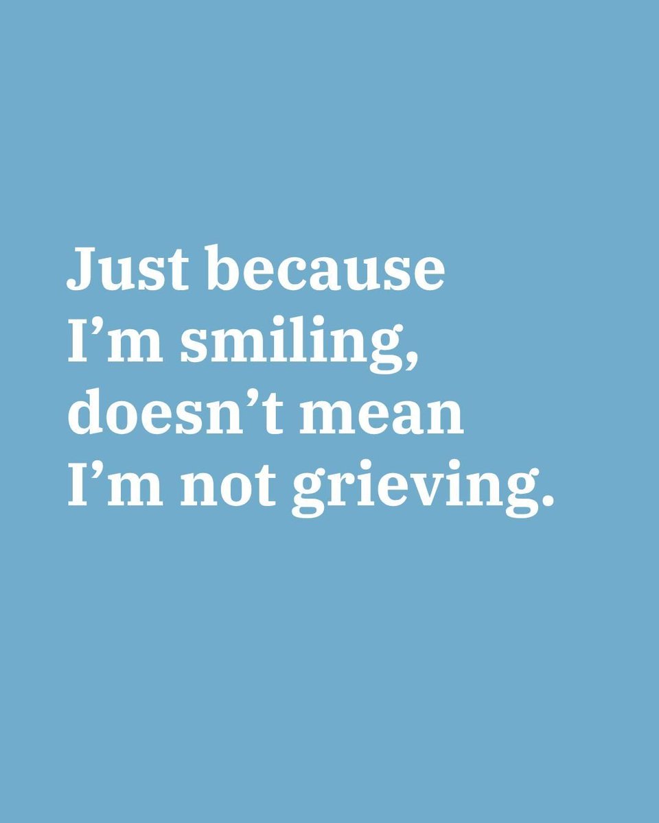 HealGrief's tweet photo. Grief wears a lot of faces. Sometimes it laughs loudly. Sometimes it works overtime. Sometimes it looks okay. What does yours look like? https://t.co/SuOATNEUSB