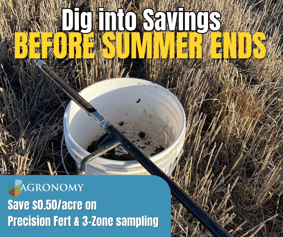 ultimateyield's tweet photo. Dig Into Savings Before Summer’s Over! 🌾💰
Take advantage of our end-of-summer soil sampling discount and set your fields up for success next season.

Contact your local UY Advisor today!
https://t.co/4ekzoVELrA https://t.co/KxaF47WbDd