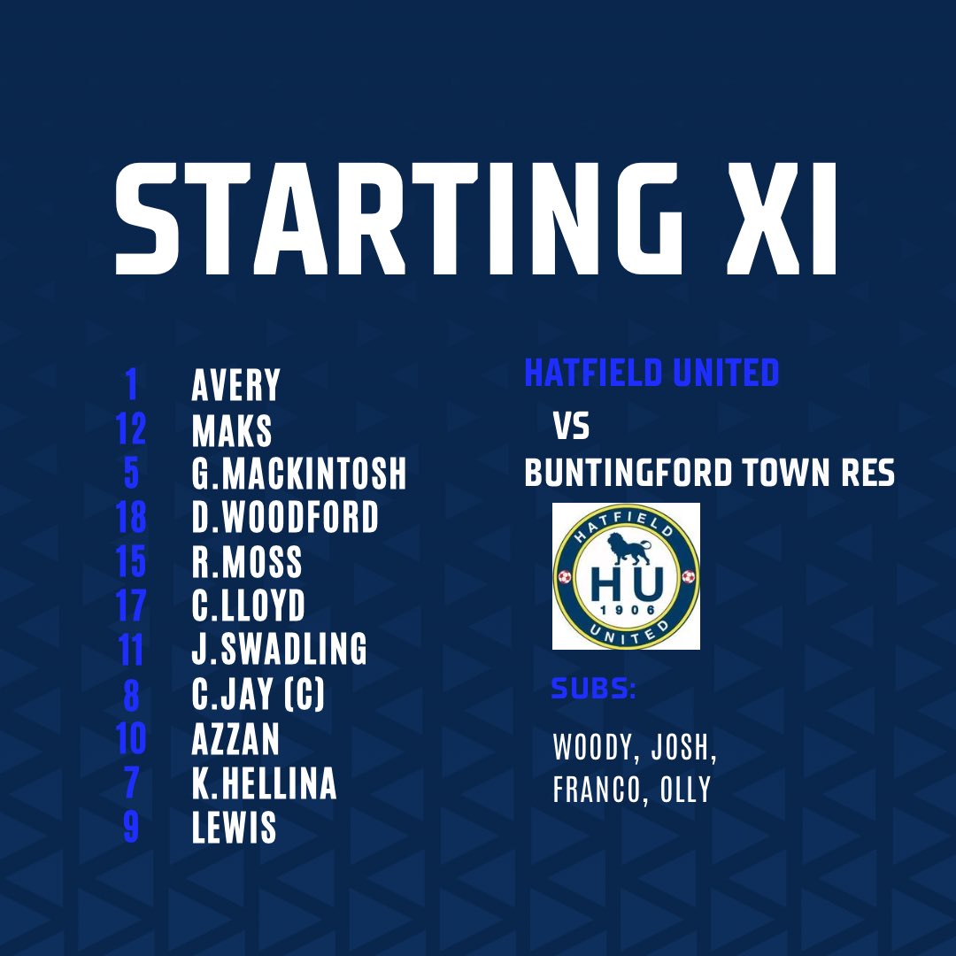 Our starting line up this afternoon