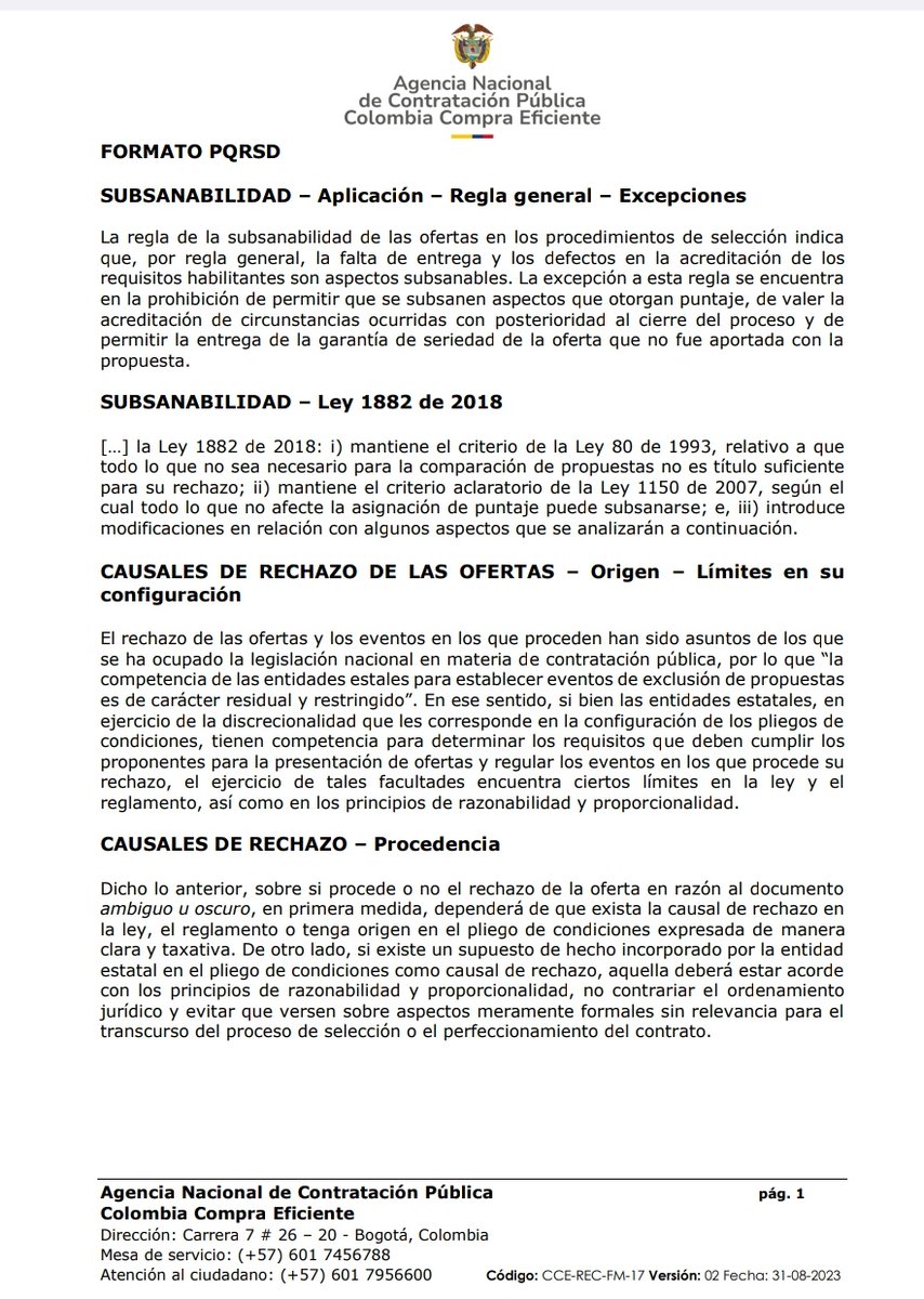 relatoriaCCA's tweet photo. Contratación Estatal: Concepto de CCE respecto del procedimiento cuando los proponentes acrediten información posiblemente falsa dentro de la documentación de la oferta
https://t.co/fWIa7bL7LU https://t.co/npLnF0Yxoe