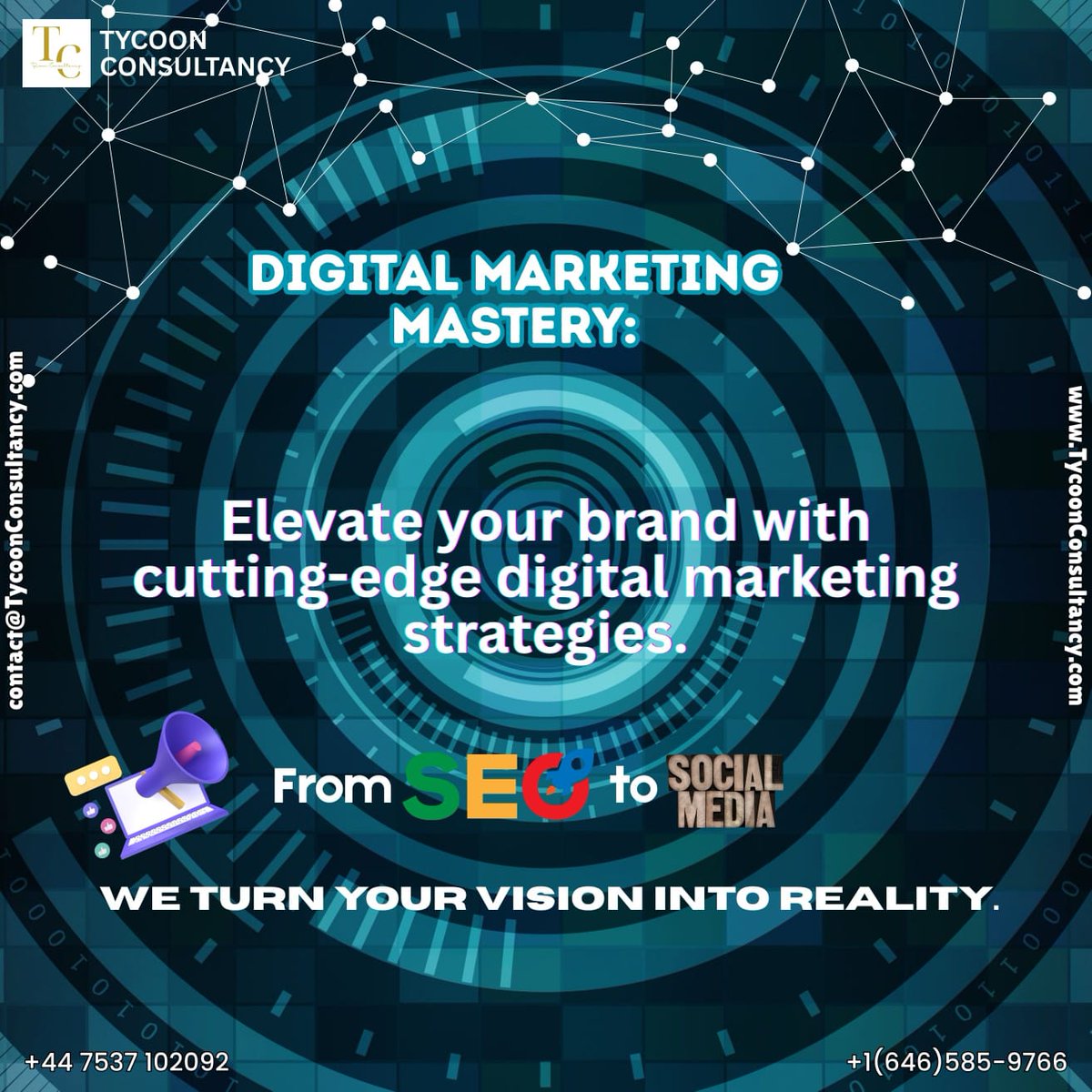 TycoonUSA's tweet photo. From SEO to Social Media, we craft digital strategies that turn your vision into reality. 🚀
Grow smarter. Shine brighter. ✨
🌐 https://t.co/p595CyNIWl
📞 +44 7537 102092 | +1 (646) 585-9766

#DigitalMarketing #SEO #SocialMedia #BusinessGrowth #TycoonConsultancy https://t.co/ez4PteSO6U