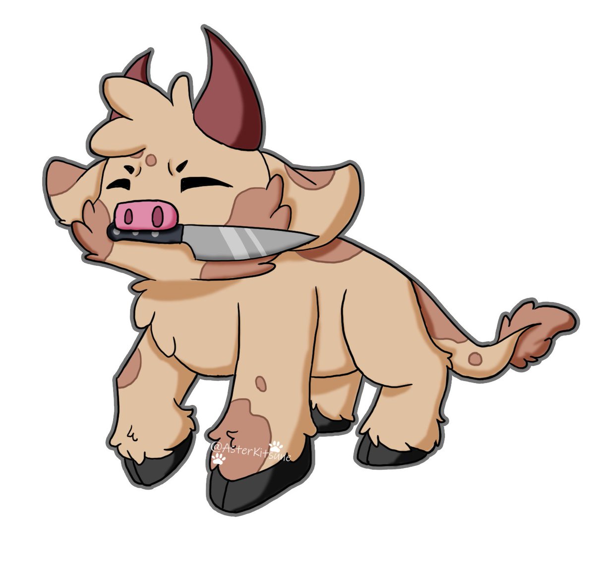 AsterKitsune's tweet photo. redrew Moomoo emotes and plush for @MannyofTheMilk https://t.co/qW5NymX4bM