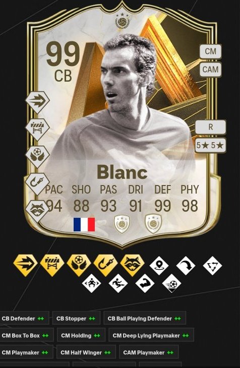 بلان متوفر بالتحديات الان ويطلب ⬇️ 

- 3 تشكيلات94
- 3 تشكيلات 93
- 3 تشكيلات 92
- 3 تشكيلات 91
- تشكيلة 87