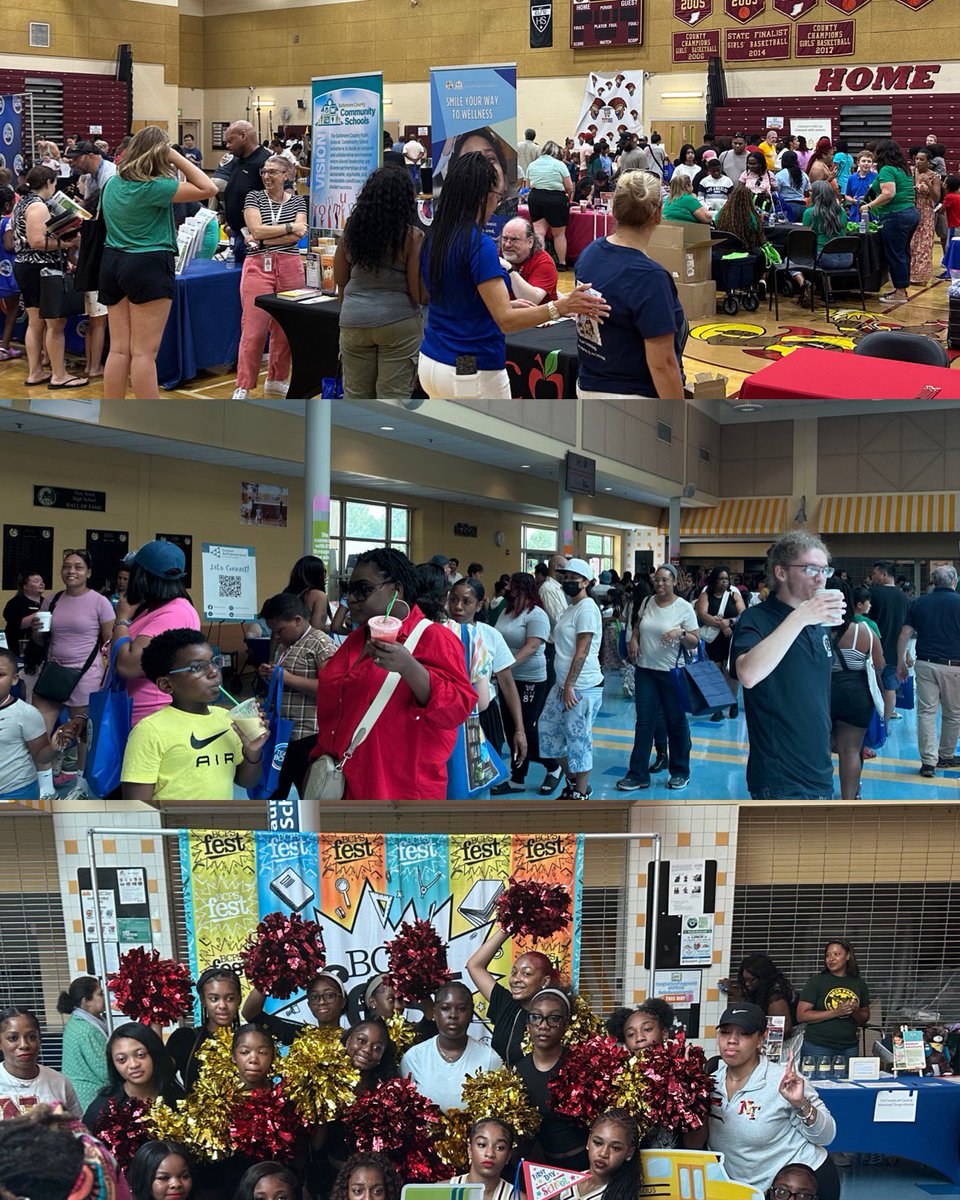 Our Community School Facilitator <a href="/JameeEspinoza/">Jamee Espinoza</a> spent the morning volunteering at #BCPSFest today and ran into a few familiar faces! #TeamFMS! 🐉 <a href="/SchifferB/">Brian Schiffer</a>