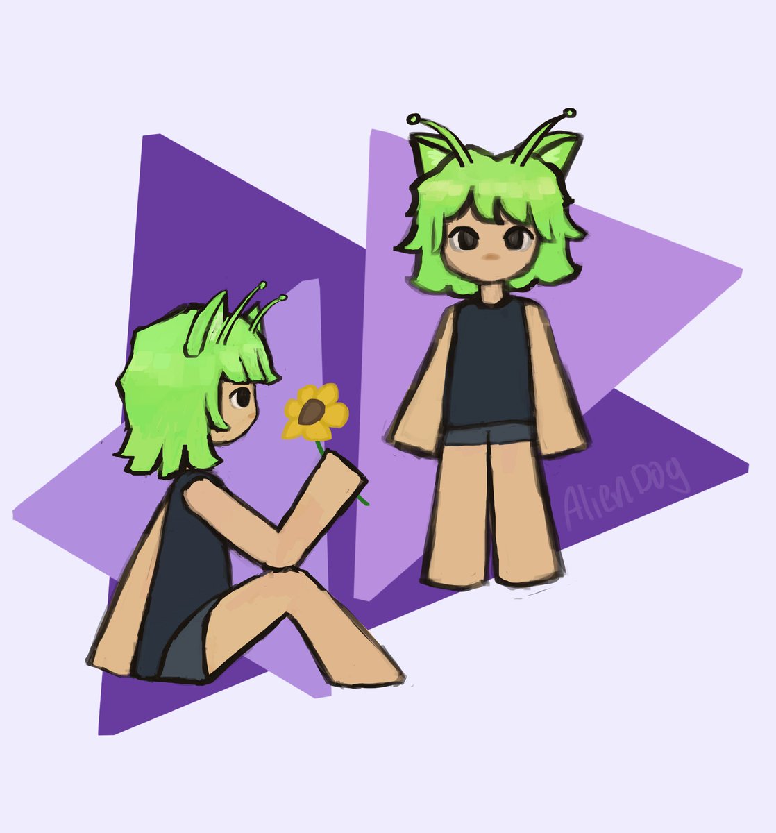 aliendogdoodles's tweet photo. little alien cat dude doodle inspired by this mini figure my favorite youtuber opened so sillay https://t.co/lOVIuwzYGl