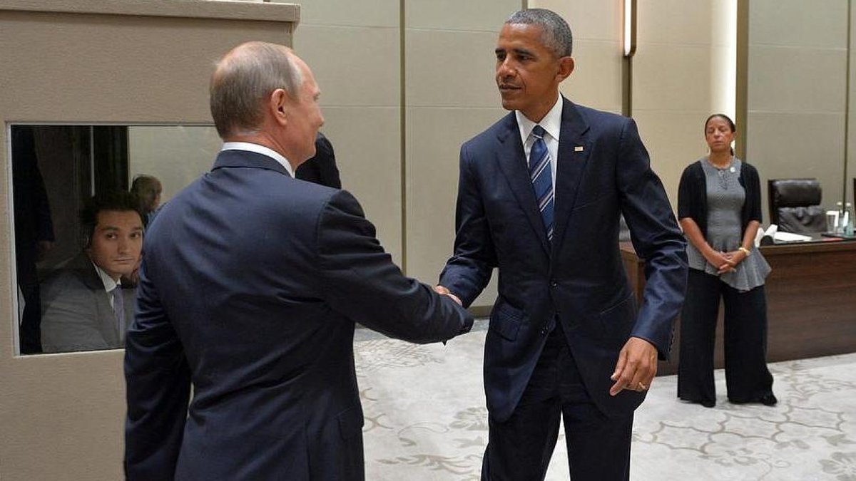 MattWhitlock's tweet photo. Here's a photo from 2 seconds before the photo this lady shared at the same meeting. 

Important to remember that nobody played a bigger role in facilitating Russia's current brutality and aggression than Barack Obama.

His "Russian reset" set the table for annexing Crimea. https://t.co/xsv6UJTpWI