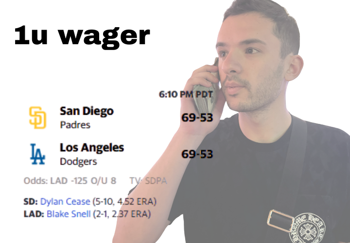 cblezbets's tweet photo. 🚨 My Algorithm detected a sizable EDGE

Got a 1u bet in Padres/Dodgers tonight 

Like + RT to receive it in your DMs ❤️
(must be following @cblezbets)