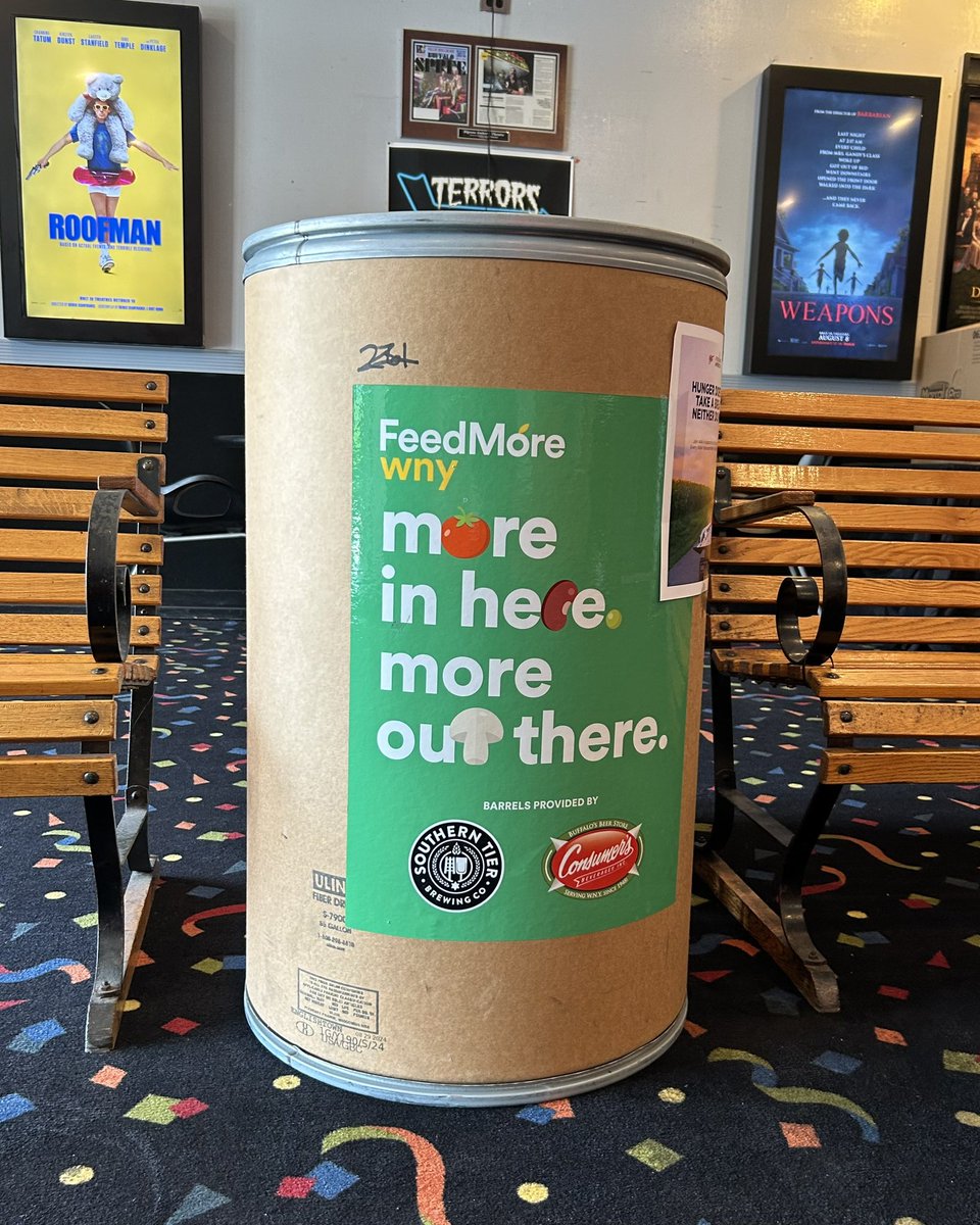 Peter from the Theater (@scarecrowpete) on Twitter photo Terrors Crew: the <a href="/feedmorewny/">FeedMore WNY</a> donation barrels are here! Let’s fill ‘em up!
<a href="/ThursdayTerrors/">Thursday Night Terrors</a> will collect donations for FeedMore WNY starting at ARMY OF DARKNESS on Thurs, Aug 21 and every Terrors screening at the Dipson Amherst after that!
#ThursdayNightTerrors #FeedMoreWNY Terrors Crew: the <a href="/feedmorewny/">FeedMore WNY</a> donation barrels are here! Let’s fill ‘em up!
<a href="/ThursdayTerrors/">Thursday Night Terrors</a> will collect donations for FeedMore WNY starting at ARMY OF DARKNESS on Thurs, Aug 21 and every Terrors screening at the Dipson Amherst after that!
#ThursdayNightTerrors #FeedMoreWNY