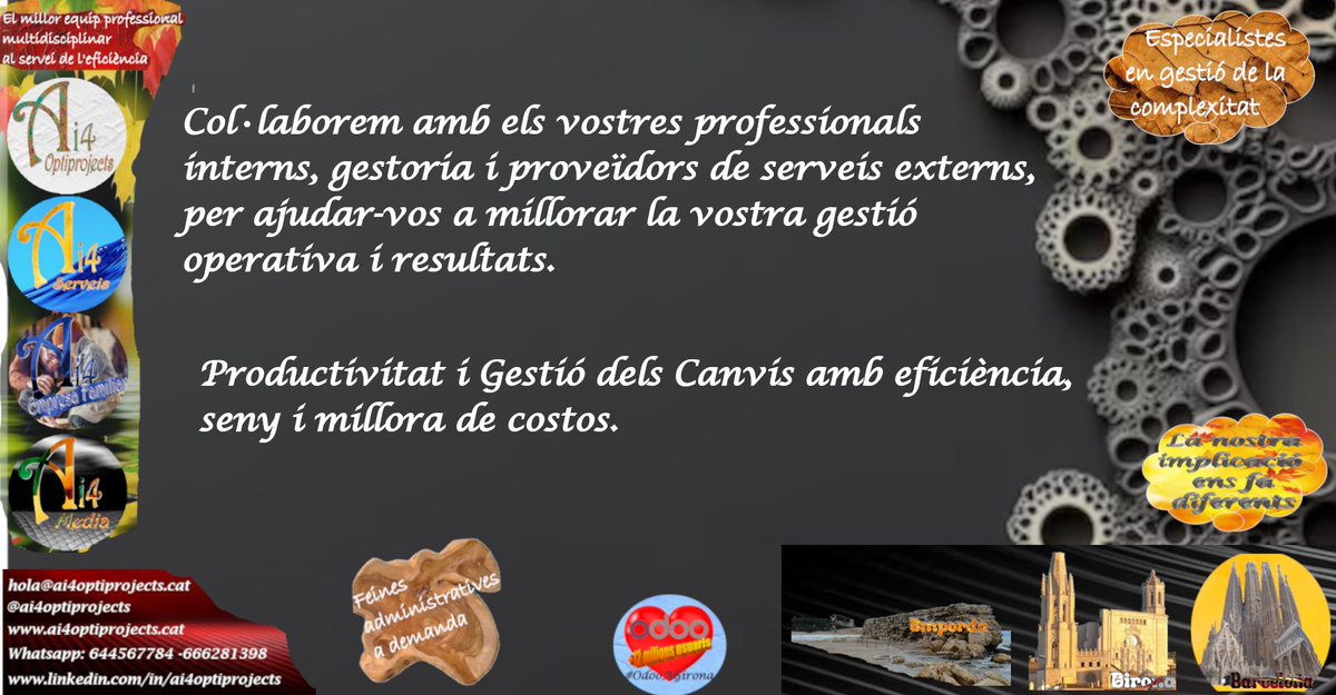 serveis38965's tweet photo. Que podem aportar-vos amb #SolucionsAi4:
📌Transformació Digital Eficient
📷Gestió Administrativa Proactiva
📷Ajuda a Planificació/Organització de gestió
📷Suport eficient a presa de decisions
📷#CostosVariables #ServeisAdministratiusADemanda https://t.co/2baxgUzdey