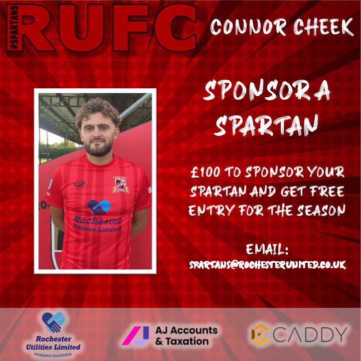 🔴⚫ INTRODUCING THE SPARTANS 🔴⚫

Another new signing, welcome to Connor Cheek who joins us from Staplehurst Monarchs. 

🔴⚫ #Spartans