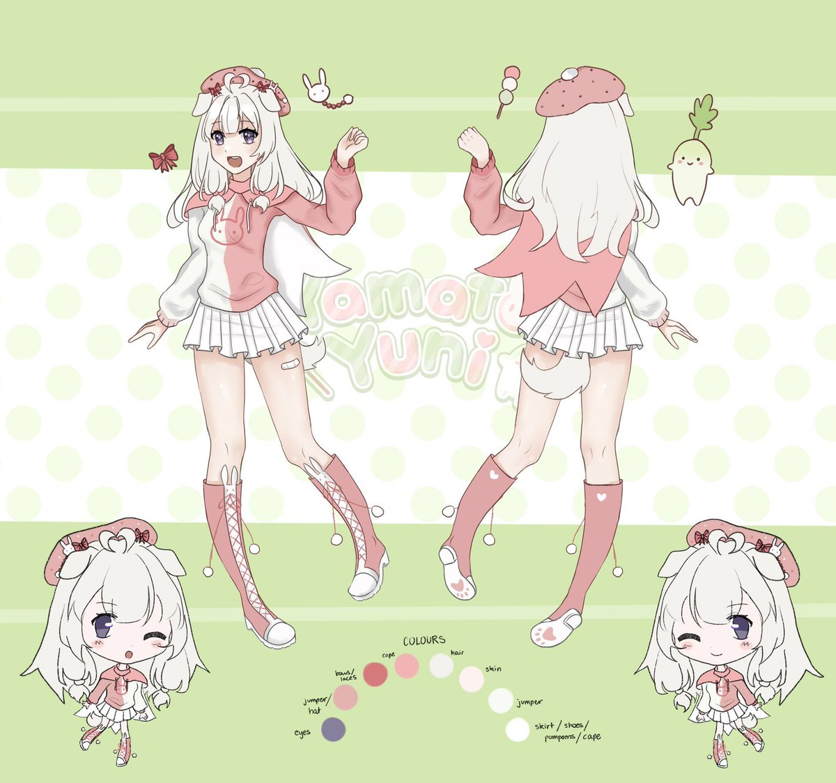 daikonyuni's tweet photo. @misouuy tysm for the opportunity! ur art is gorgeous :3
either a pose cuddling her daikon plushie (second ref) or free reign, maybe a dynamic/pose with a unique perspective (first ref) https://t.co/Wqn7tUk7yI