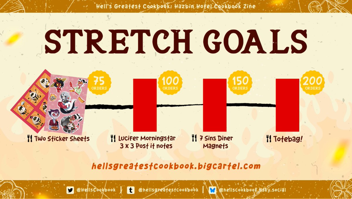 Waiter, waiter, the first order is finally done. We have reaches our first stretch goal! 

#HGCB #HellsGreatestCookbook #HazbinHotel #Fanzine