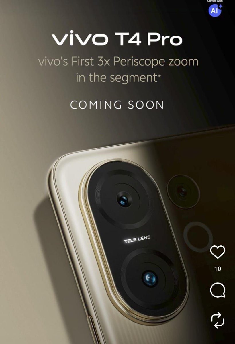 Vivo started teasing vivo t4 pro 

Not exactly same as V60. 

#vivo #vivot4pro