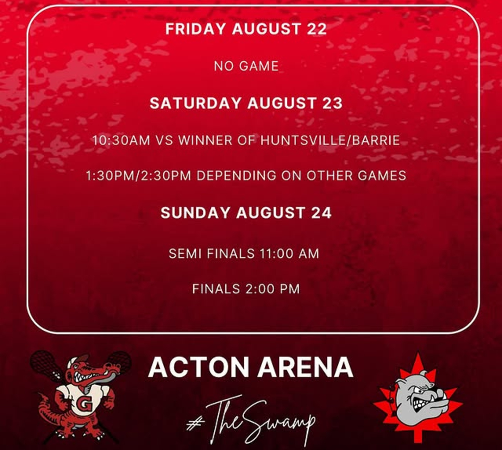 After finishing with a league-best 14-1-1 record the Georgetown Gators will host the <a href="/SeniorSeriesLax/">Senior Series Lacrosse</a> #NobileCup Playoffs