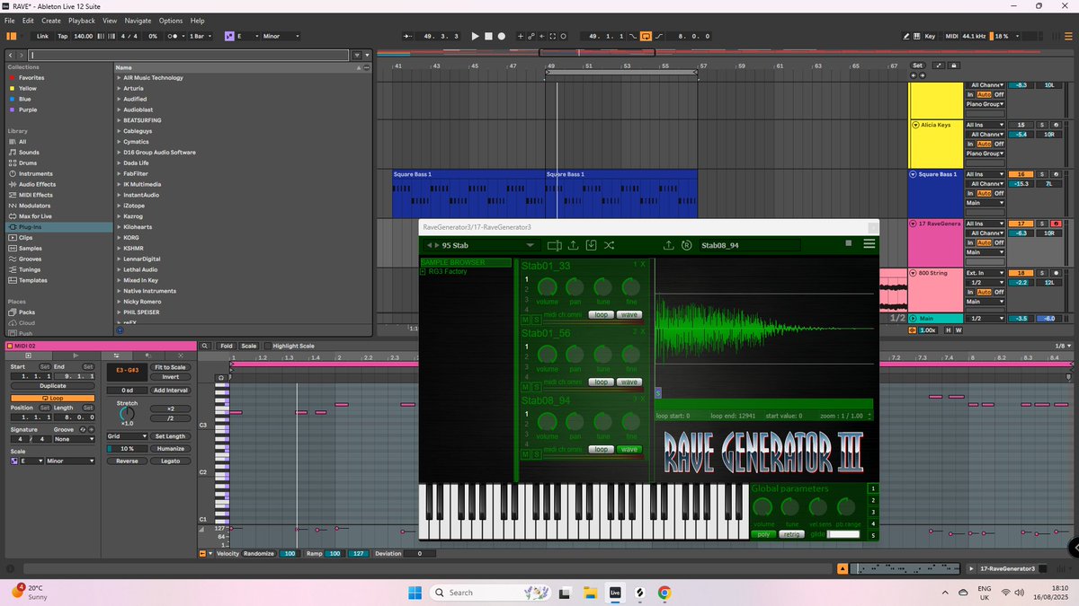 At it YET AGAIN with the MASSIVE Old Skool and Rave VST synth Rave Generator 3 from Audioblast.

For Years this has been and still is the ultimate Old Skool synth and stab sound go to synth. The expansion packs you can get for RG 3 are MENTAL!