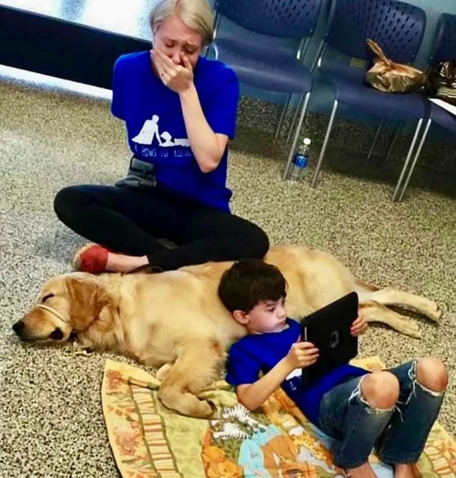 This mother couldn’t stop crying, when she witnessed something she thought she’d never see….

Her 5 year old son, who has autism, never liked to be touched and found it nearly impossible to connect with others. But then came Willow, his new service dog. Within moments, the boy
