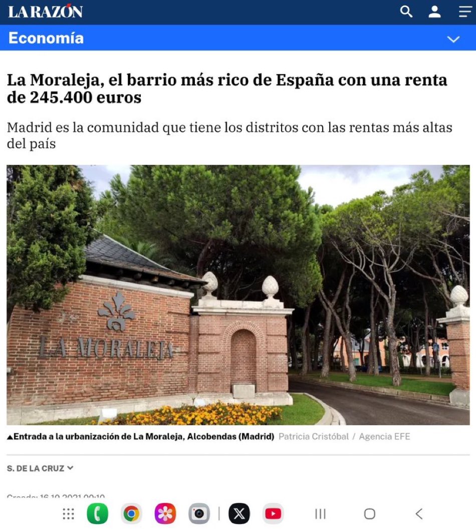 Si, Morena sacó a muchos mexicanos de la pobreza, a Beatriz Gutiérrez le alcanzó hasta para irse a vivir al barrio más caro y lujoso de la carísima ciudad de Madrid.
Un logro más de la cuarta transformación 👇