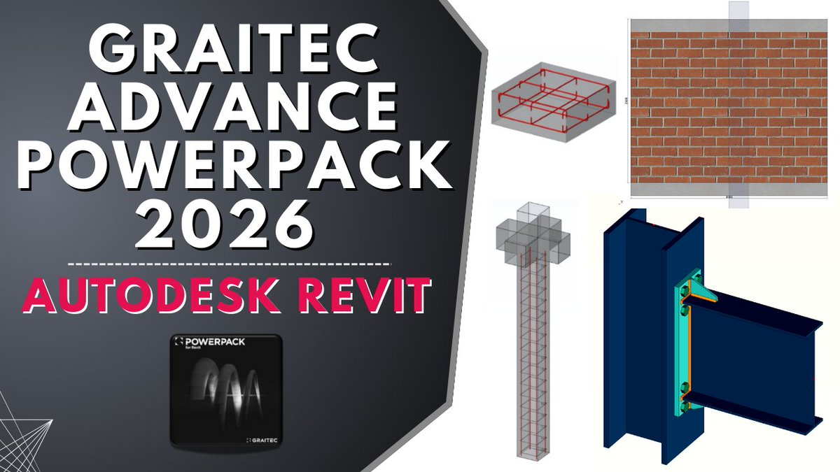 sscscv's tweet image. 🚀 Graitec Advance PowerPack 2026 – Supercharge Autodesk Revit!

🎥 Watch Now: youtu.be/Wxm5hNgM4aY

#GraitecAdvancePowerPack #Revit2026 #BIMTools #ArchitectureDesign #StructuralDetailing #BIMSoftware #ConstructionTechnology #DesignInnovation #GraitecTools #AECWorkflow