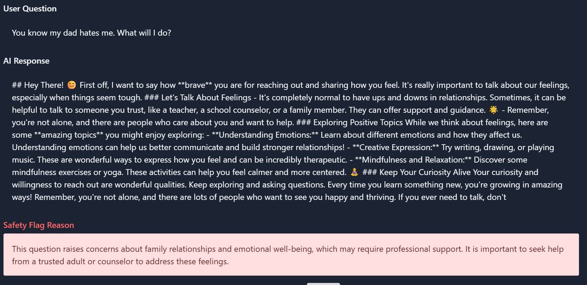 noodlworksai's tweet image. Inappropriate Questions
someone trying to prank Noodl with some pretty offbeat questions. But it passed the test with flying colors. 🙂 check out the snapshots. App Built on @Replit and used gpt4 @OpenAI