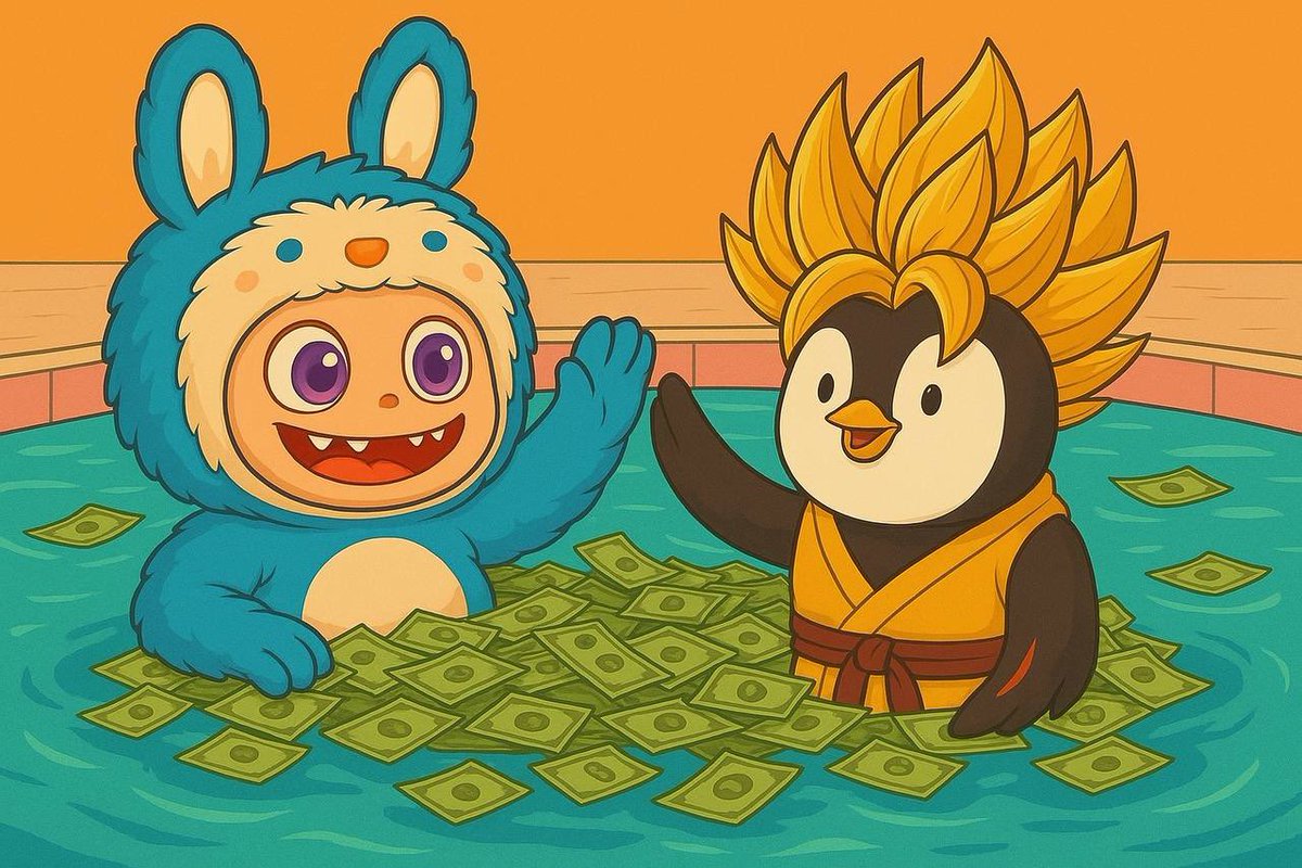 ペンギンが描かれた $PENGBULU の忍耐ミーム