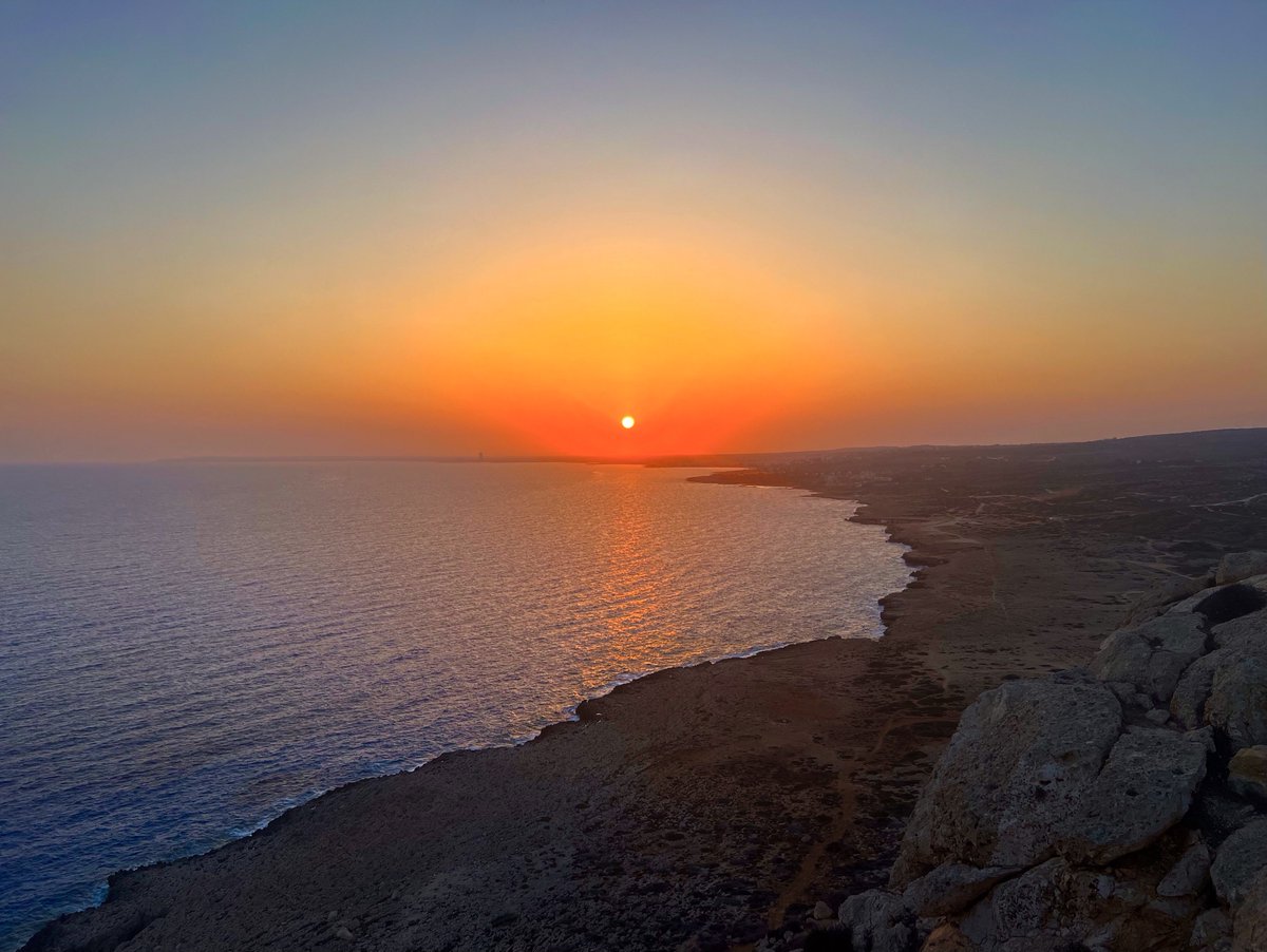 Serenity splashed with sunset’s vibrant hues.

Good evening!🌊

Cape Greco
