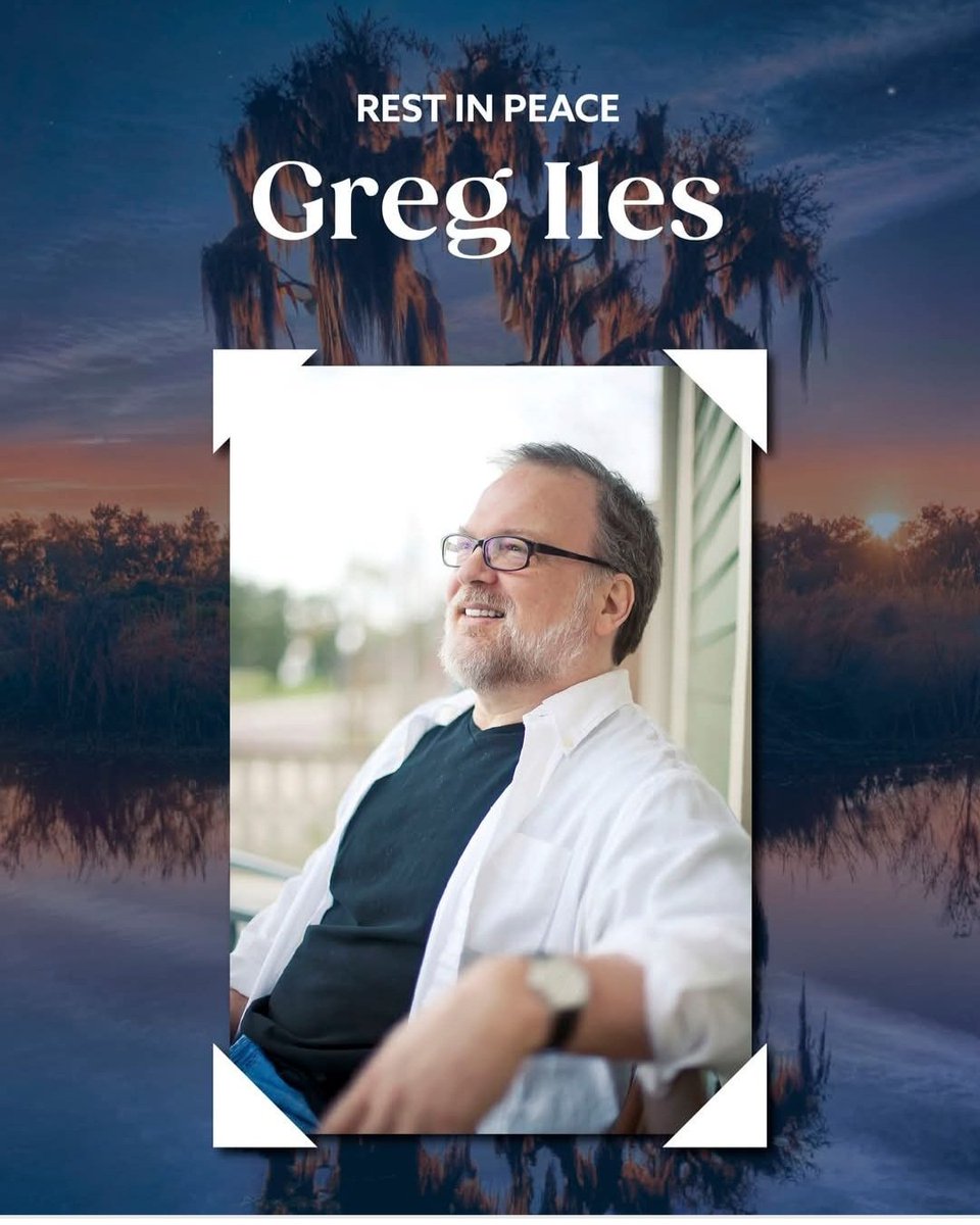 judefire33's tweet photo. Gutted to see another of my favourite authors has died - #GregIles his #PennCage series is exceptional #RIP #BookTwitter #Natchez #Missippissi @GregIles 💔💔 https://t.co/h8GSqLR8n5