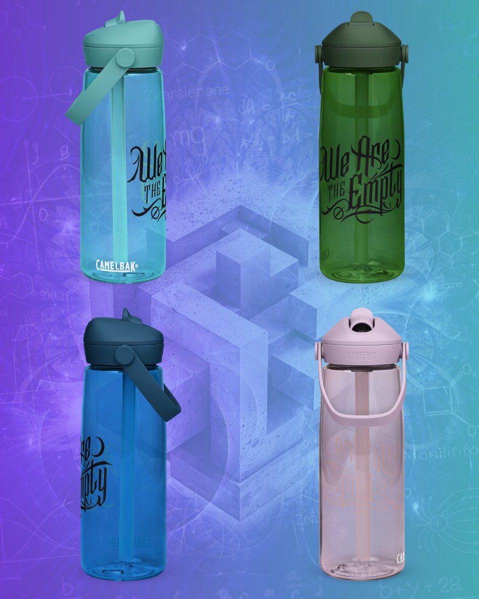 wearetheempty's tweet photo. Yep new @CamelBak WATEr bottles come in 4 different colors. Simple logo design for versatility https://t.co/qOxARKmSE6
