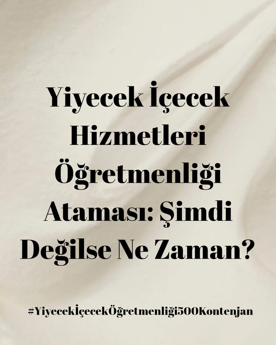 <a href="/Yusuf__Tekin/">Yusuf Tekin</a> #YiyecekİçecekÖğretmenliği500Kontenjan