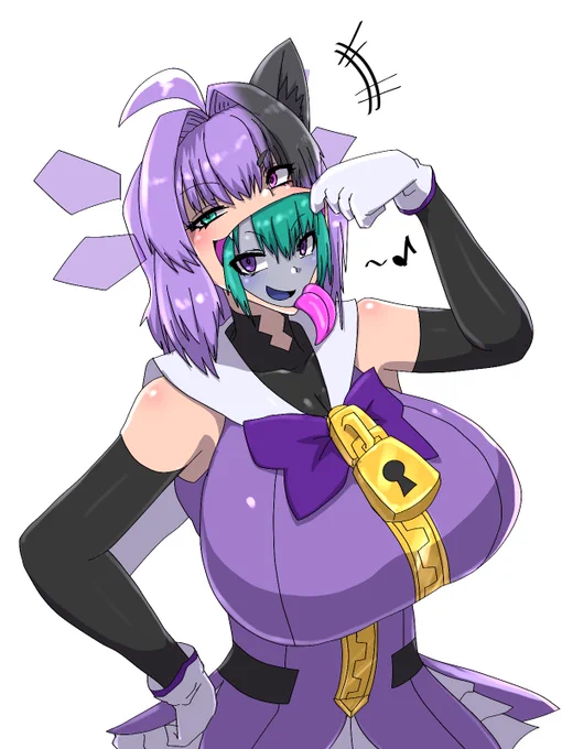 うちのこ絵再掲 丸吞みした相手に化けられる生きた着ぐるみのワルズキンさん 胸のジッパーだけは隠せない縛りがあるのでそこで見分けられるぞ