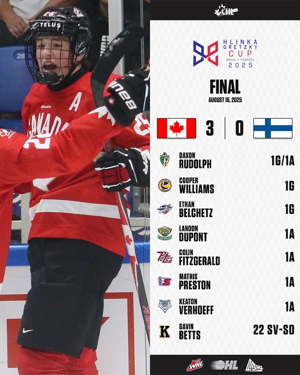 Bronze for 🇨🇦 at the 2025 #HlinkaGretzkyCup! 🥉