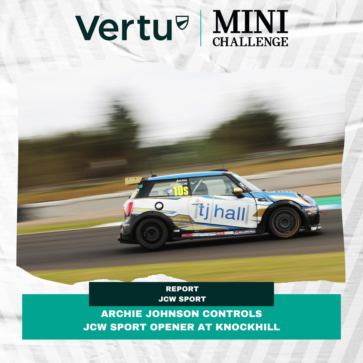 Archie Johnson scored his third JCW Sport win of the season in the opening Vertu MINI CHALLENGE race of the weekend at Knockhill Racing Circuit

Check out the report: minichallenge.co.uk/2025/08/16/arc…

#VertuMINICHALLENGE #MINICHALLENGE