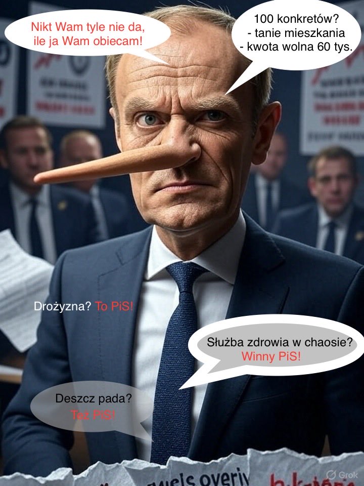 TuskSatyra's tweet photo. Dlaczego obiecanki Tuska są takie skuteczne? Bo jego wyborcy, kupują je jak złoto! 😄

#Tusk #Kłamstwa #Polityka #Obietnice #Polska #Krytyka #HumorPolityczny https://t.co/U1GPl7acpC