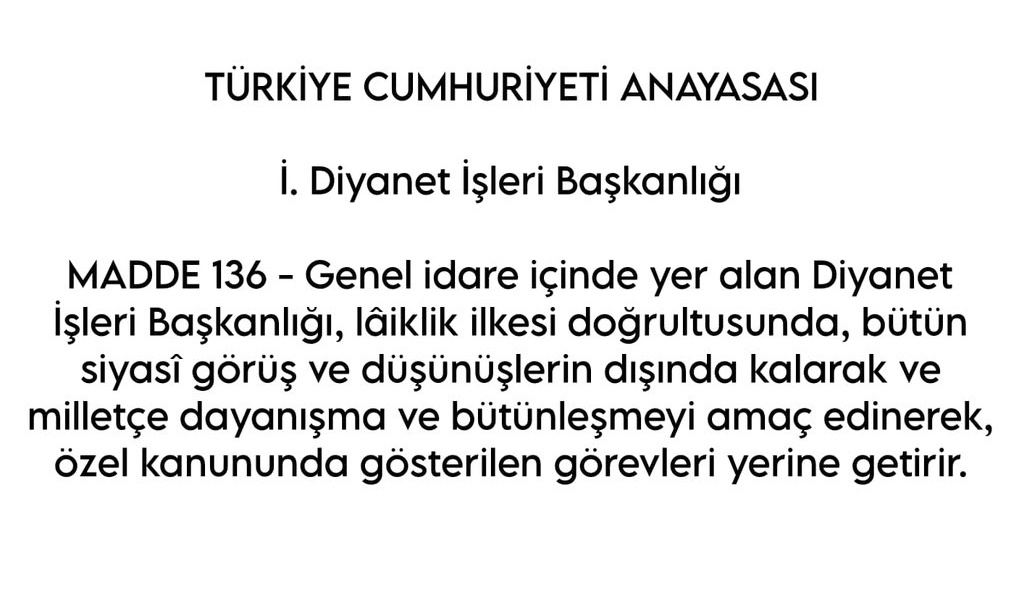 Gerçek şu ki AKP iktidarı, özellikle Diyanet ve MEB ile laik Cumhuriyete saldırıyor. "Eski Türkiye" diye adlandırdığı devleti dönüştürmek isteyen, tarihin çarkını geriye döndürmek isteyen bir İktidarla karşı karşıyayız. 

Son olarak Diyanet'in miras açıklaması Medeni Kanuna ve