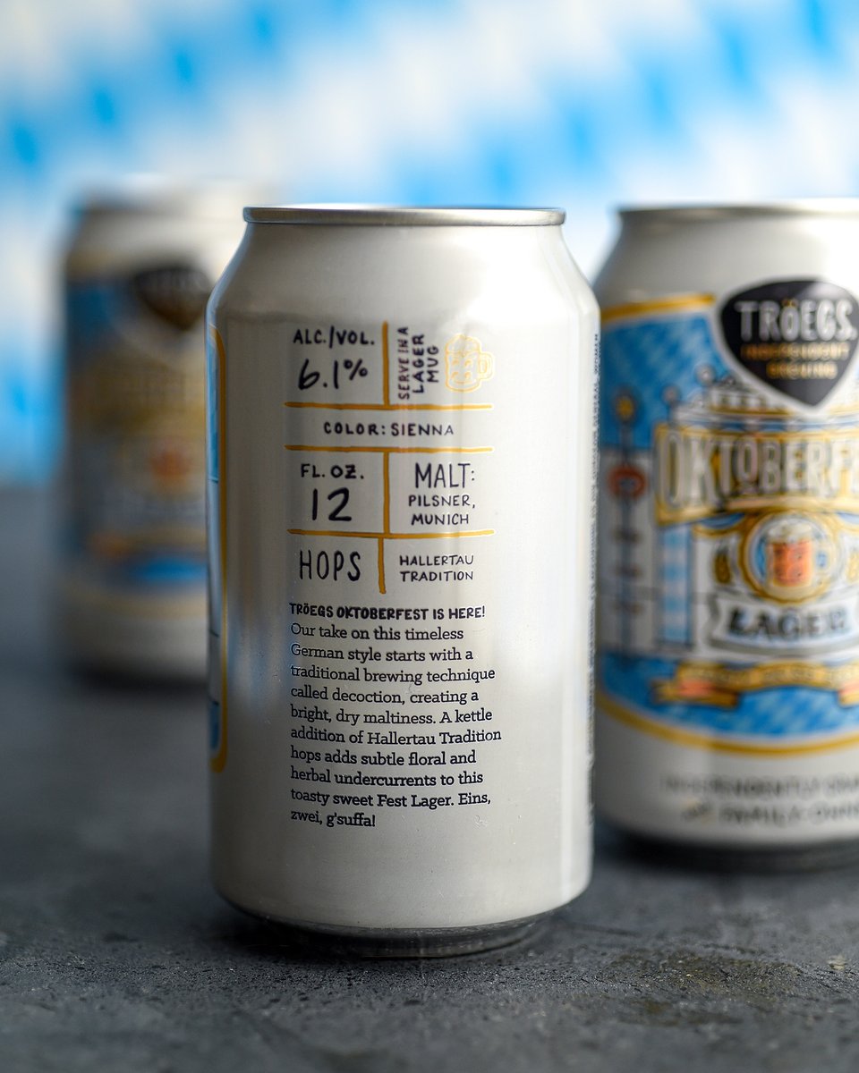 TroegsBeer's tweet image. “Oktoberfest is one of our simplest recipes and only uses two malts,” says John Trogner. "Good brewing techniques are what makes it all come together." Look for our toasty, crisp and festive seasonal lager on shelves now. troegs.com/brewfinder #Oktoberfest #Troegs #Decoction