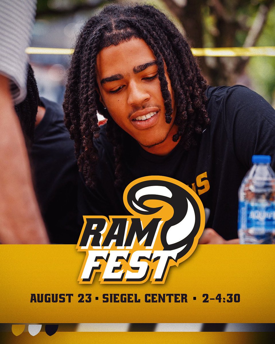 we’re ONE WEEK away from RamFest‼️

🆓 family-friendly event
✍️ autograph session with @vcu_hoops &amp; @vcuwbb 
🎟️ no fees on all new season ticket purchases
🐏 meet and greet with VCU student-athletes and spirit squads

Merchandise sales, games, food, DJ, a dunk tank and more‼️