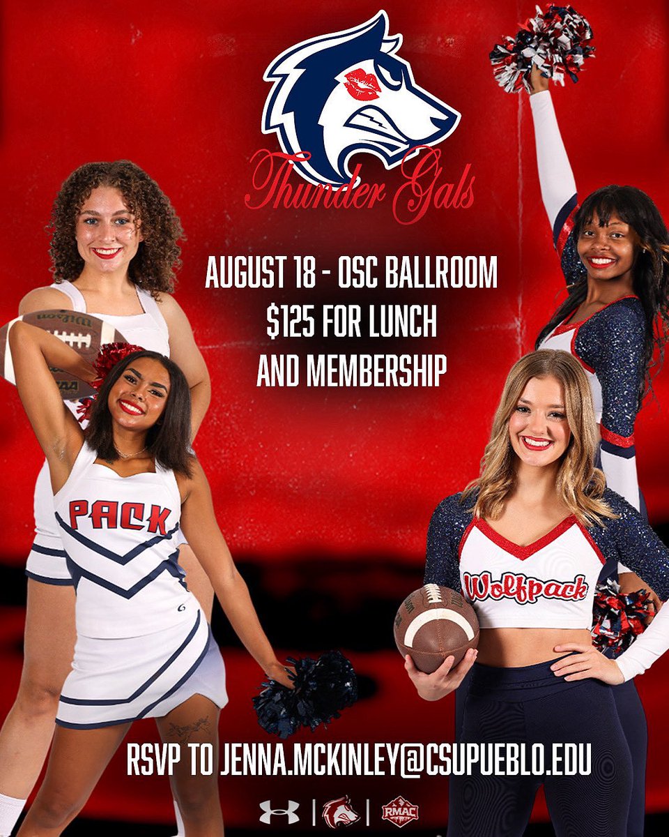 CSU Pueblo ThunderWolves (@gothunderwolves) on Twitter photo Just two more days THUNDERGALS 🐺💋
Join us on Monday, August 18th for our opening ThunderGals Luncheon!!
It’s coming up soon, so make sure to RSVP to jenna.mckinley@csupueblo.edu
#BackThePack Just two more days THUNDERGALS 🐺💋
Join us on Monday, August 18th for our opening ThunderGals Luncheon!!
It’s coming up soon, so make sure to RSVP to jenna.mckinley@csupueblo.edu
#BackThePack
